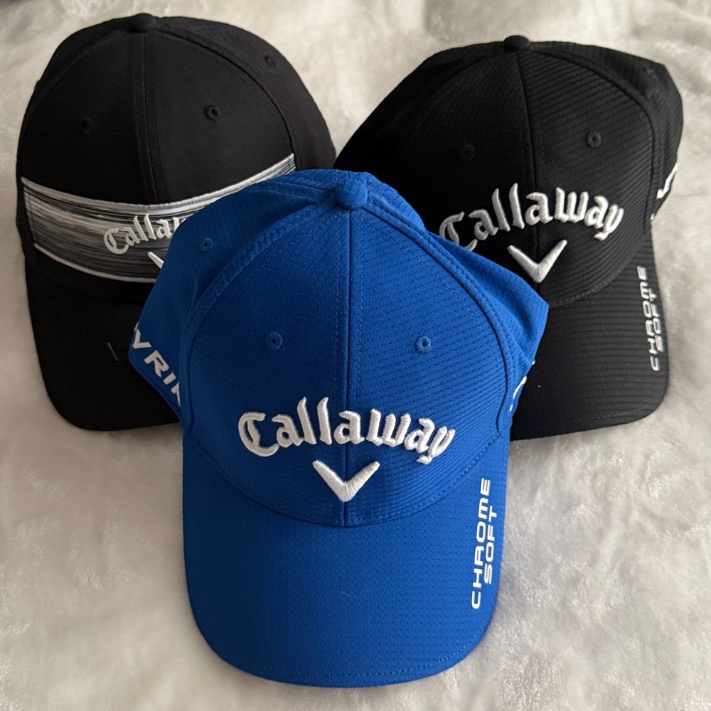 Callaway Golf Caps Trio - Black, Blue, White